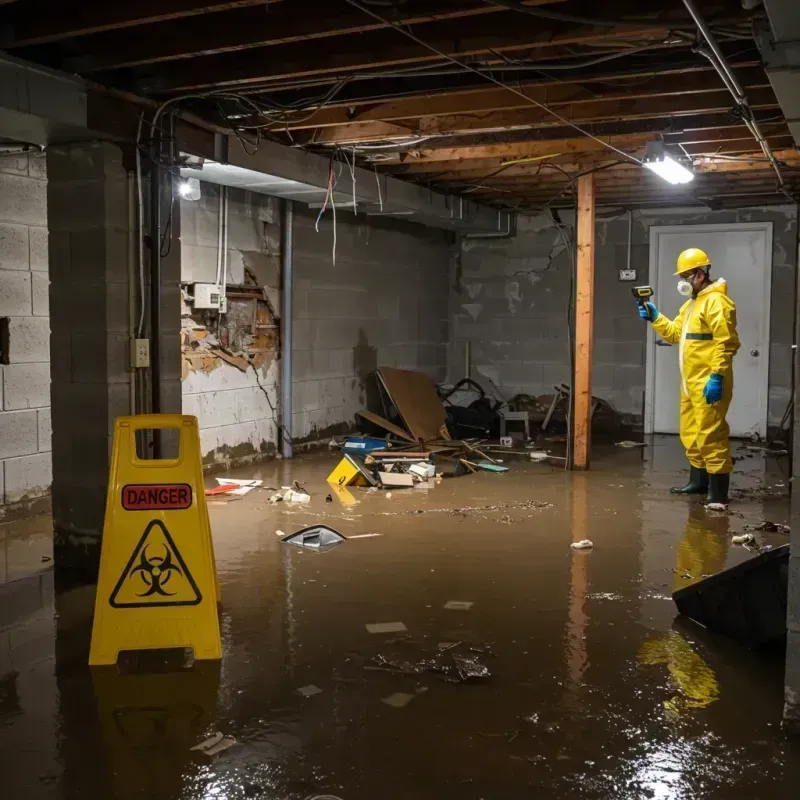 Flooded Basement Electrical Hazard in Mount Hermon, CA Property